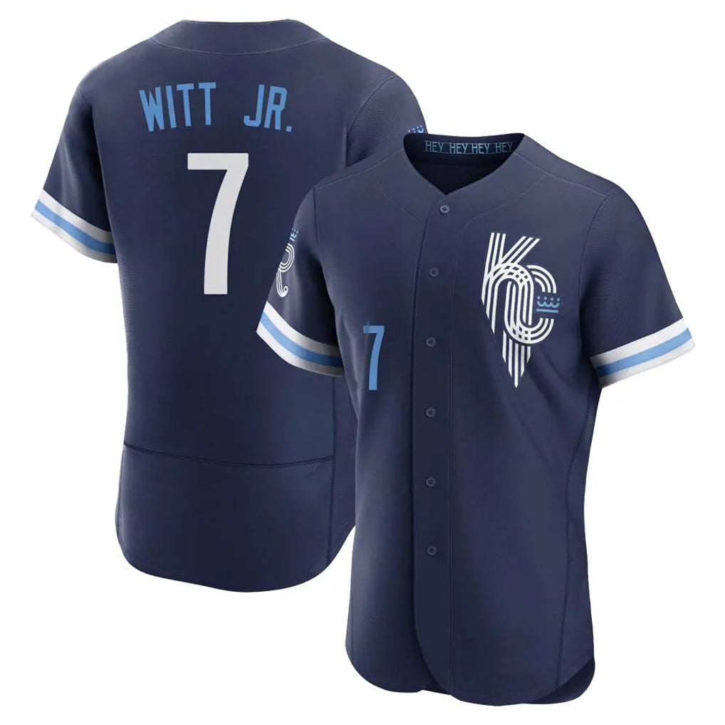 MATTH KC.Royals #7 Bobby Witt Jr. Player Navy City Connect Limited Elite Home Stitched Jerseys