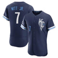 MATTH KC.Royals #7 Bobby Witt Jr. Player Navy City Connect Limited Elite Home Stitched Jerseys