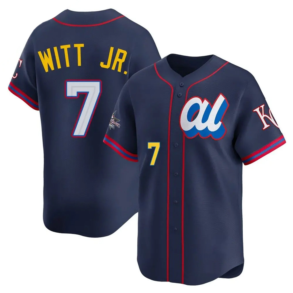 MATTH KC.Royals #7 Bobby Witt Jr. Player Navy Limited American League All-Star Edition Stitched Jerseys