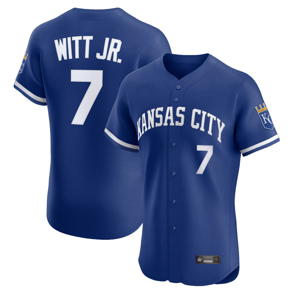 MATTH KC.Royals #7 Bobby Witt Jr. Player Royal Limited Elite Home Stitched Jerseys