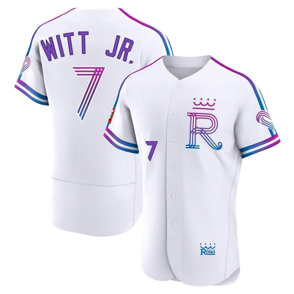 MATTH KC.Royals #7 Bobby Witt Jr. Player White 2026 City Connect Limited Elite Home Stitched Jerseys
