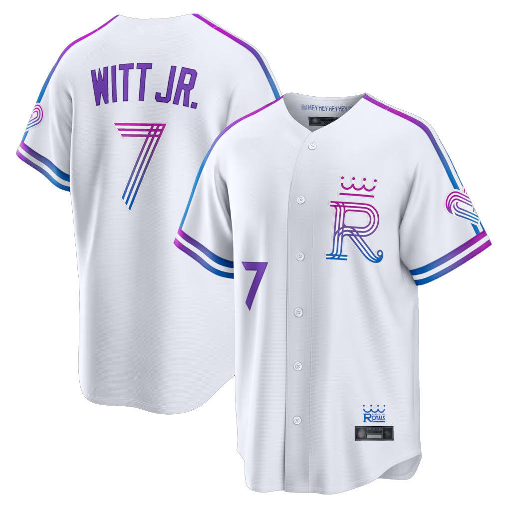 MATTH KC.Royals #7 Bobby Witt Jr. Player White 2026 City Connect Limited Home Stitched Jerseys