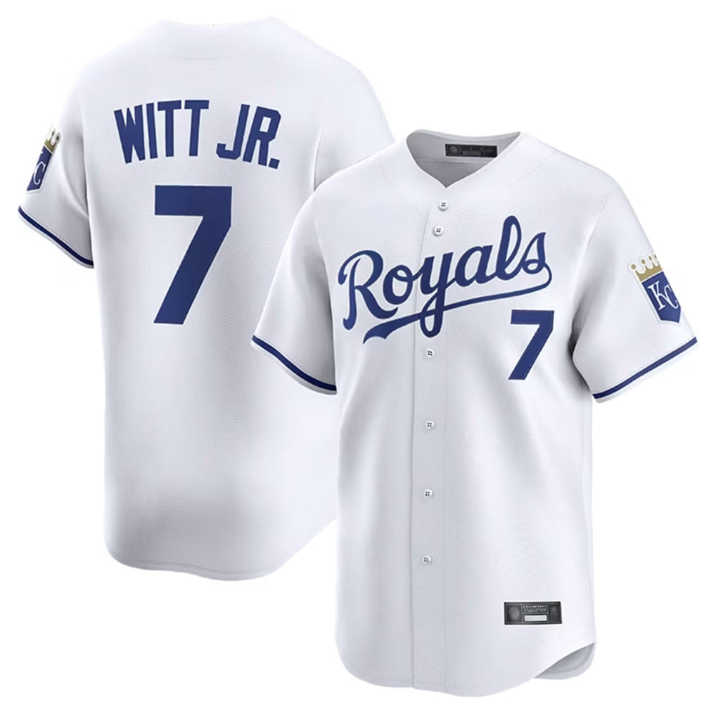 MATTH KC.Royals #7 Bobby Witt Jr. Player White Alt Limited Home Stitched Jerseys