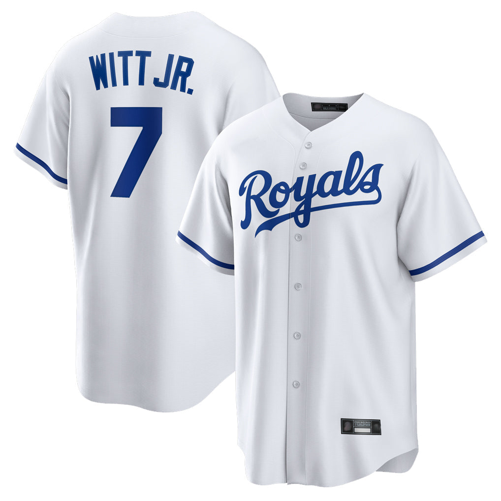 MATTH KC.Royals #7 Bobby Witt Jr. Player White Home Game Stitched Jerseys