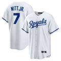 MATTH KC.Royals #7 Bobby Witt Jr. Player White Home Game Stitched Jerseys