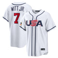 MATTH KC.Royals #7 Bobby Witt Jr. Player White USA 2026 World Classic Game Stitched Jerseys
