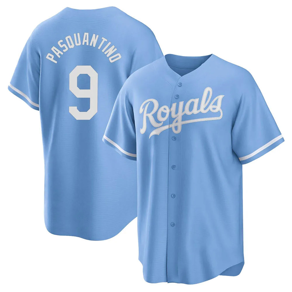 MATTH KC.Royals #9 Vinnie Pasquantino Player Light Blue Home Game Stitched Jerseys
