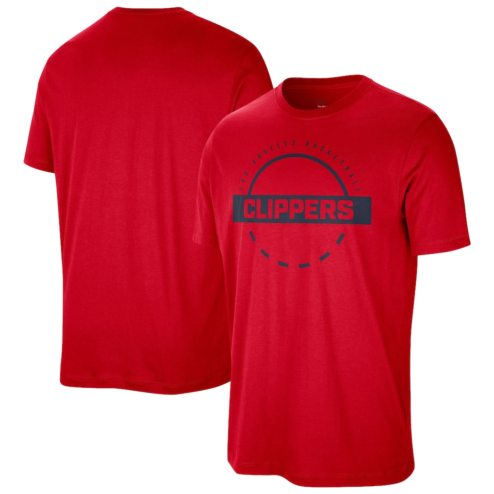 MATTH LA.Clippers Red Authentic Practice T-Shirt Stitched Jerseys