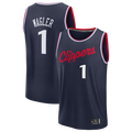 MATTH LA.Clippers #1 Keaton Wagler Navy Draft First Round Pick Fast Break Stitched Jerseys - Icon Edition