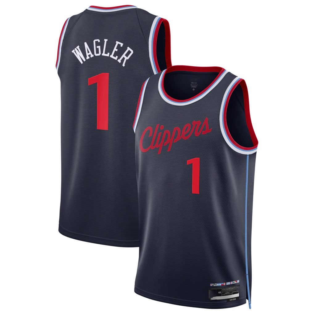 MATTH LA.Clippers #1 Keaton Wagler Navy Swingman Stitched Jerseys - Icon Edition