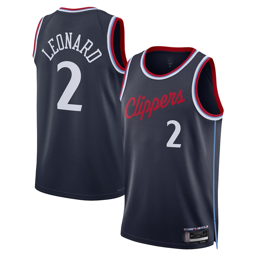 MATTH LA.Clippers #2 Kawhi Leonard Navy 2024-2025 Swingman Stitched Jerseys - Icon Edition