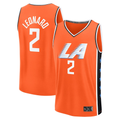 MATTH LA.Clippers #2 Kawhi Leonard Orange 2025-2026 City Edition Fast Break Stitched Jerseys