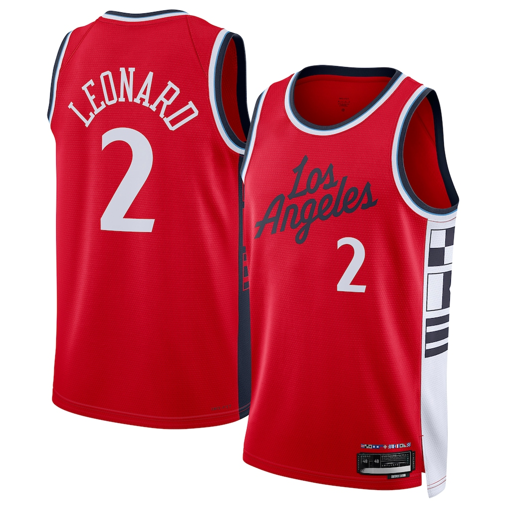 MATTH LA.Clippers #2 Kawhi Leonard Red 2024-2025 Swingman Stitched Jerseys - Statement Edition