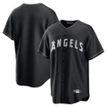MATTH LA.Angels Black Lights Out Fashion T-shirt Blank Player Stitched Jerseys