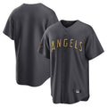 MATTH LA.Angels Charcoal Game All-Star Blank Player Stitched Jerseys