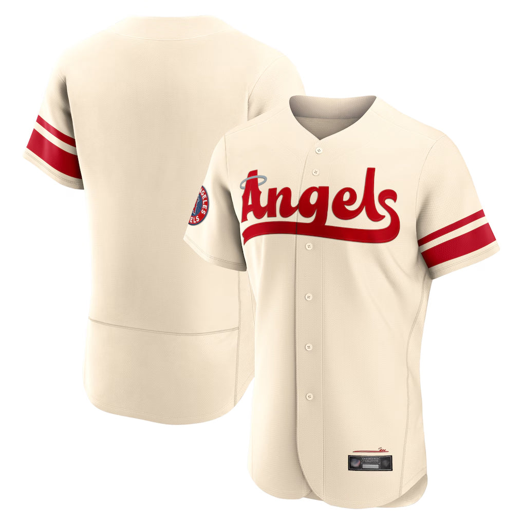MATTH LA.Angels Cream City Connect Limited ELite Home Blank Player Stitched Jerseys