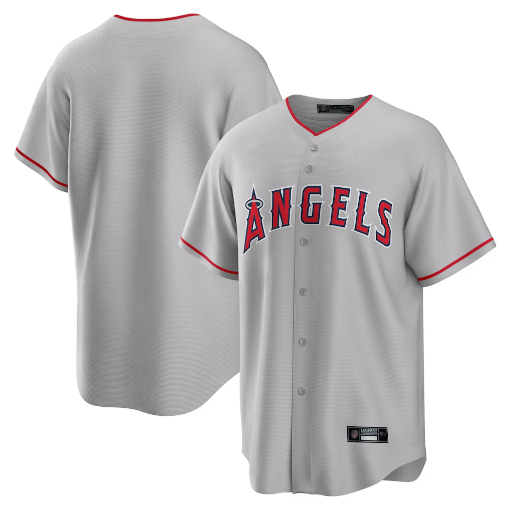 MATTH LA.Angels Gray Home Game Blank Player Stitched Jerseys