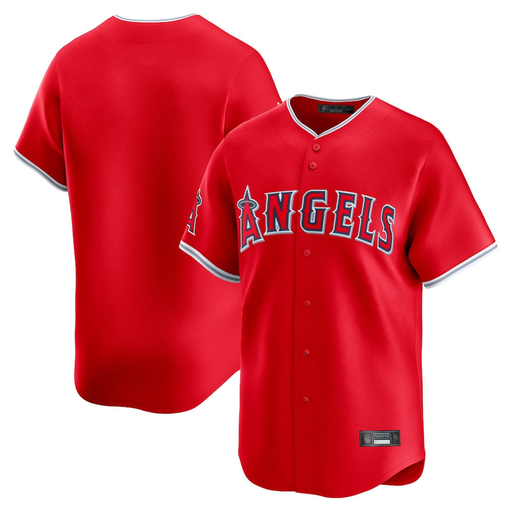 MATTH LA.Angels Red Home Limited Blank Player Stitched Jerseys