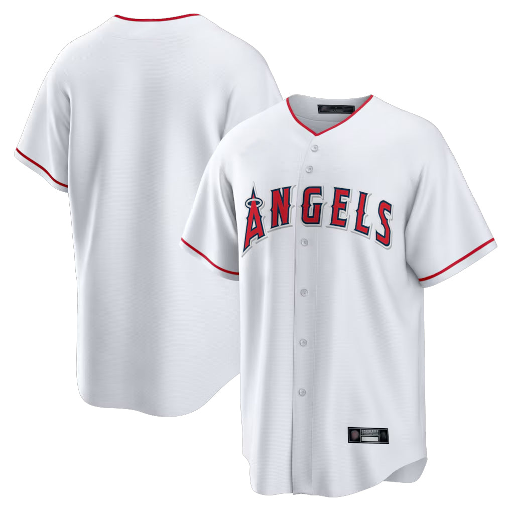 MATTH LA.Angels White Home Game Blank Player Stitched Jerseys