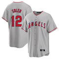 MATTH LA.Angels #12 Jorge Soler Player Gray Home Game Stitched Jerseys