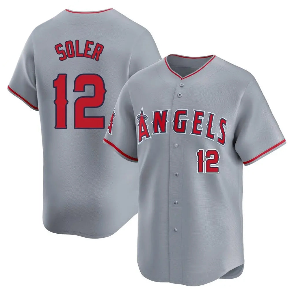 MATTH LA.Angels #12 Jorge Soler Player Gray Home Limited Stitched Jerseys