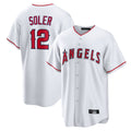 MATTH LA.Angels #12 Jorge Soler Player White Home Game Stitched Jerseys