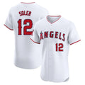 MATTH LA.Angels #12 Jorge Soler Player White Limited Elite Stitched Home Jerseys