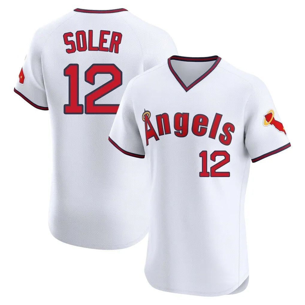 MATTH LA.Angels #12 Jorge Soler Player White T-shirt Home Limited Elite Stitched Jerseys