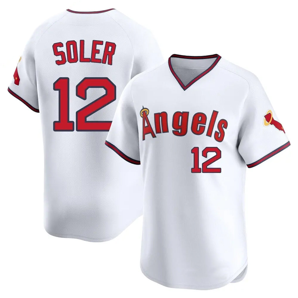 MATTH LA.Angels #12 Jorge Soler Player White T-shirt Home Limited Stitched Jerseys