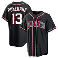 MATTH LA.Angels #13 Drew Pomeranz Player Black Fashion Out Home Game Stitched Jerseys