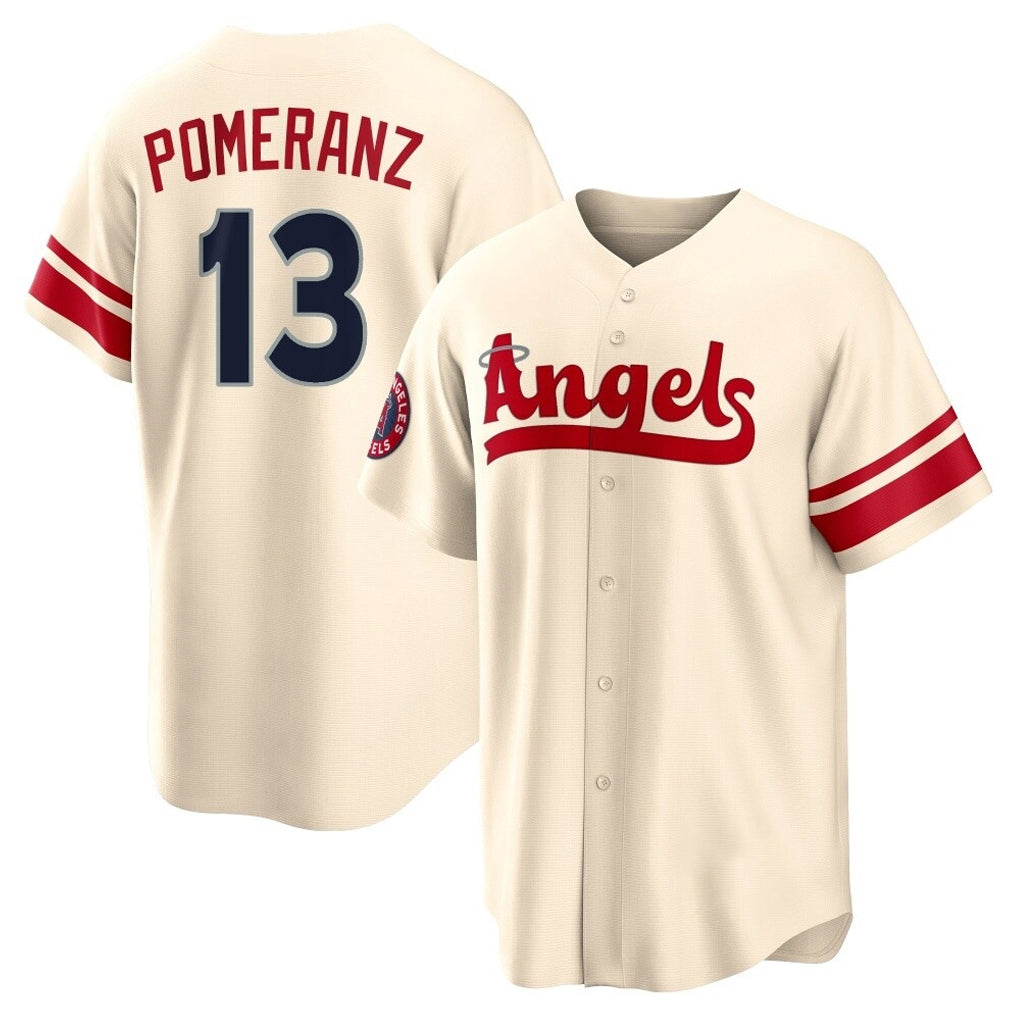 MATTH LA.Angels #13 Drew Pomeranz Player Cream City Connect Home Stitched Jerseys