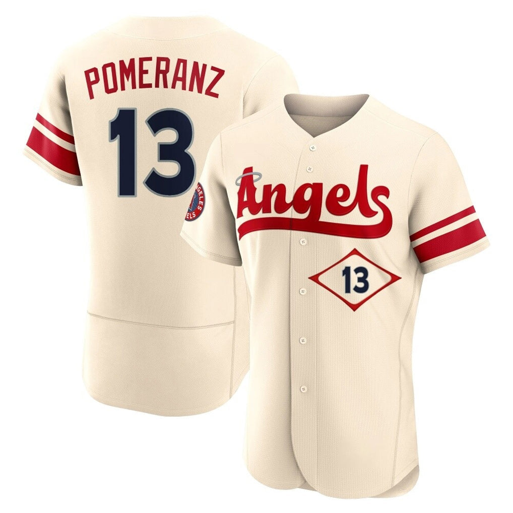 MATTH LA.Angels #13 Drew Pomeranz Player Cream City Connect Limited ELite Home Stitched Jerseys