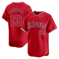 MATTH LA.Angels #13 Drew Pomeranz Player Red Home Limited Stitched Jerseys