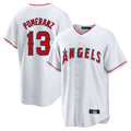 MATTH LA.Angels #13 Drew Pomeranz Player White Home Game Stitched Jerseys