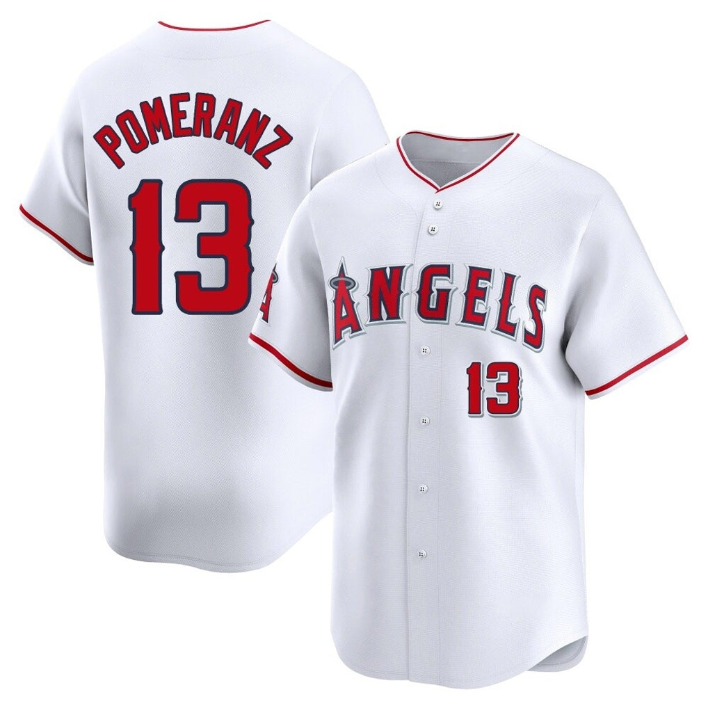MATTH LA.Angels #13 Drew Pomeranz Player White Limited Home Stitched Jerseys