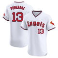 MATTH LA.Angels #13 Drew Pomeranz Player White T-shirt Home Limited Elite Stitched Jerseys