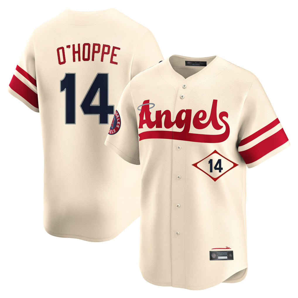 MATTH LA.Angels #14 Logan O'Hoppe Player Cream City Connect Limited Home Stitched Jerseys