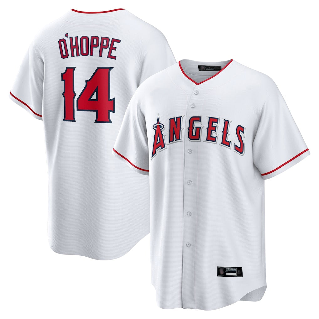 MATTH LA.Angels #14 Logan O'Hoppe Player White Home Game Stitched Jerseys
