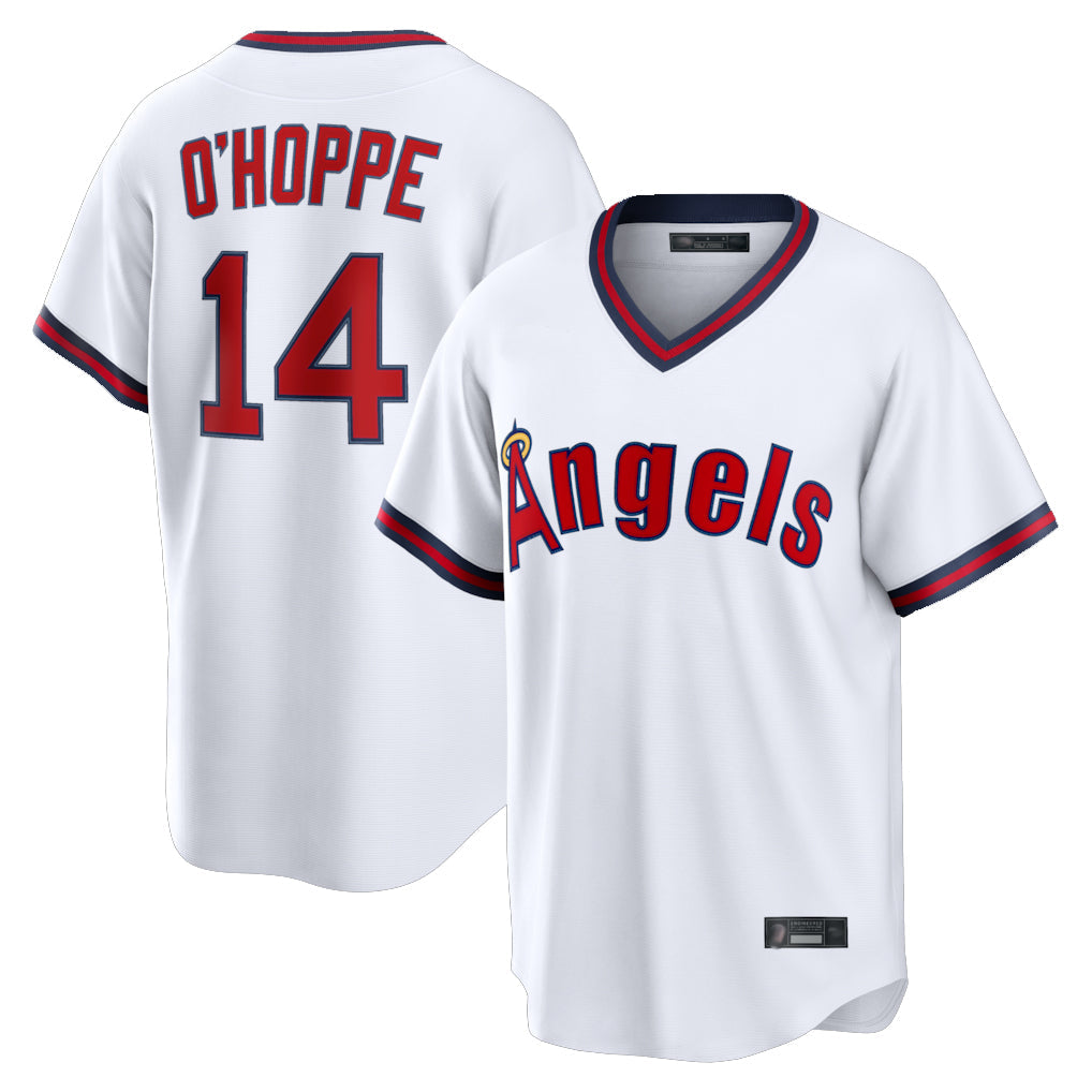 MATTH LA.Angels #14 Logan O'Hoppe Player White T-shirt Home Game Stitched Jerseys