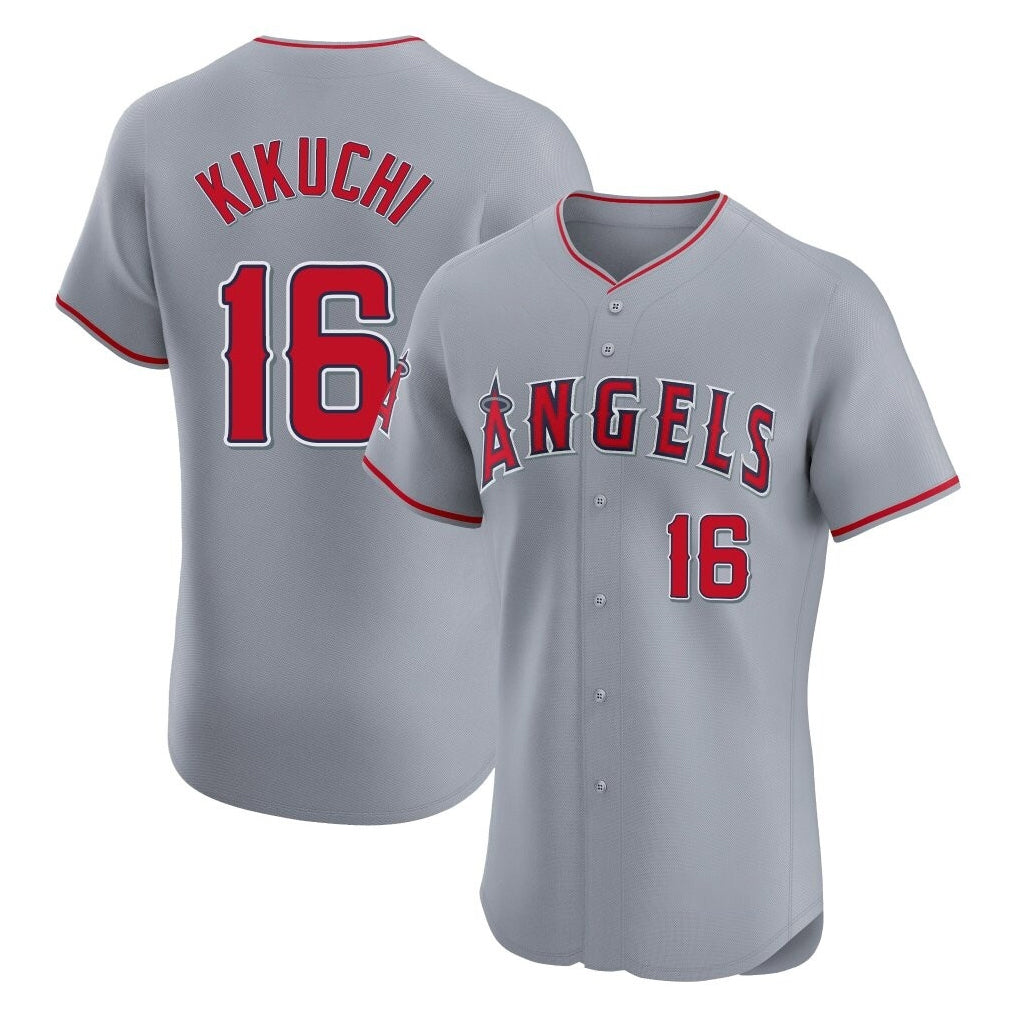 MATTH LA.Angels #16 Yusei Kikuchi Player Gray Home Limited Elite Stitched Jerseys