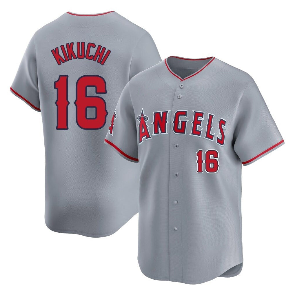 MATTH LA.Angels #16 Yusei Kikuchi Player Gray Home Limited Stitched Jerseys