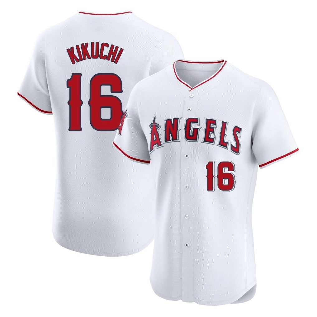 MATTH LA.Angels #16 Yusei Kikuchi Player White Limited Elite Stitched Home Jerseys
