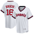 MATTH LA.Angels #16 Yusei Kikuchi Player White T-shirt Home Game Stitched Jerseys