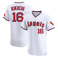 MATTH LA.Angels #16 Yusei Kikuchi Player White T-shirt Home Limited Elite Stitched Jerseys