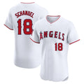MATTH LA.Angels #18 Nolan Schanuel Player White Limited Elite Stitched Home Jerseys