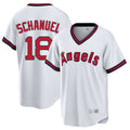 MATTH LA.Angels #18 Nolan Schanuel Player White T-shirt Home Game Stitched Jerseys