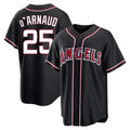 MATTH LA.Angels #25 Travis d'Arnaud Player Black Fashion Out Home Game Stitched Jerseys