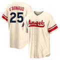MATTH LA.Angels #25 Travis d'Arnaud Player Cream City Connect Home Stitched Jerseys