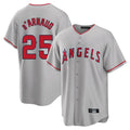 MATTH LA.Angels #25 Travis d'Arnaud Player Gray Home Game Stitched Jerseys