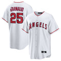 MATTH LA.Angels #25 Travis d'Arnaud Player White Home Game Stitched Jerseys